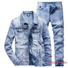 Tuta denim uomo slim due pezzi