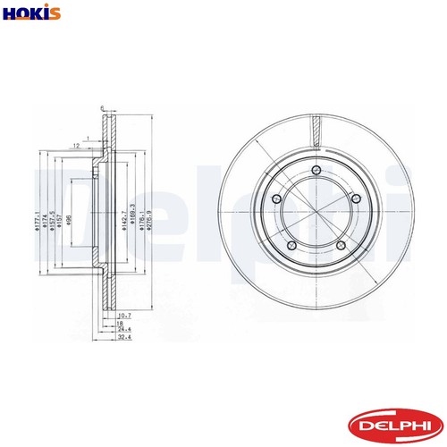 Brake disc bg2534 for - bg2534,
