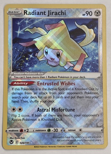 Carta pokemon radiant jirachi - pokemon,