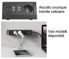 Multipresa corrente microspia audio ambientale gsm ascolto ovunque da cellulare