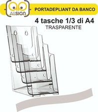 PORTADEPLIANT 4x1/3 A4 DA BANCO depliant plex espositori plexiglass espositore 