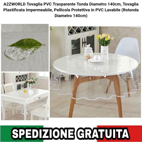 Tovaglia trasparente rotonda - tovaglia,