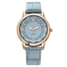 Montre à quartz pour dames Femmes Filles Bracelet cuir Montre-bracelet fashion