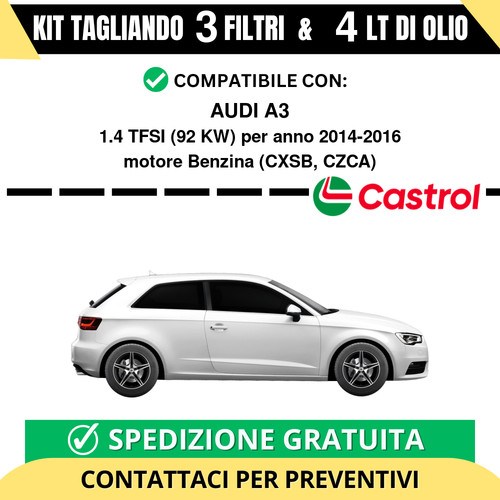Tagliando per audi 4 tfsi - a3, 1.4