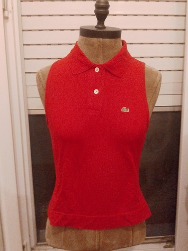 Polo rossa smanicata con