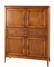 MOBILE CREDENZA MADIA 4A+2C INTERAMENTE IN LEGNO MASSELLO TIGLIO E CILIEGIO 613