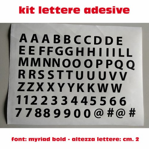 Kit lettere adesive auto - lettere,
