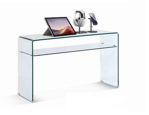 Consolle con ripiano vetro - consolle,