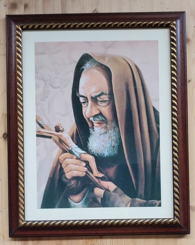 Quadro cornice legno padre - in,