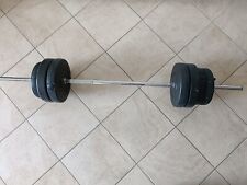 bilanciere in acciaio con pesi sabbia 5kg(4pz) + 2,5kg(2pz) 