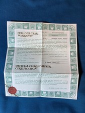 Rolex Certificato Garanzia Per