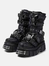 Scarpe Star Same Dark Goth Mid-tube Metal Rivet uomo donna stivali punk platform