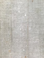 COLLEZIONISMO CARTACEO_ANTICA CARTA FILIGRANATA_DIPINO_ARALDICA_LUNA_CORONA_SET