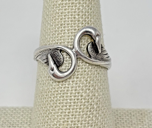 Anello vintage ola gorie cigno - anello,