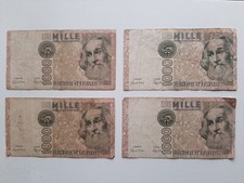 4 Banconote Mille Lire Marco