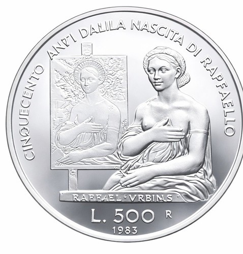 Moneta argento 500 - , lire