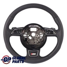 Audi A6 C7 S-Line NUOVO Volante In Pelle Nera Cambio Al Volante 8X0419091M