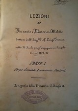 LEZIONI DI FERROVIE E MATERIALE MOBILE Ferrara 1889 TRAMVIE tavole libri antichi