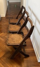 Tre Sedie pieghevoli in legno “The Drifter” da Cinema/Teatro primi ‘900