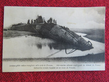 CARTOLINA MILITARE VIAGGIATA WW1 SOMMERGIBILE TEDESCO INCAGLIATO FRANCIA U-BOOT
