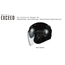 CASCO KABUTO HONDA JET DOPPIA VISIERA NERO LUCIDO DOPPIA VISIERA