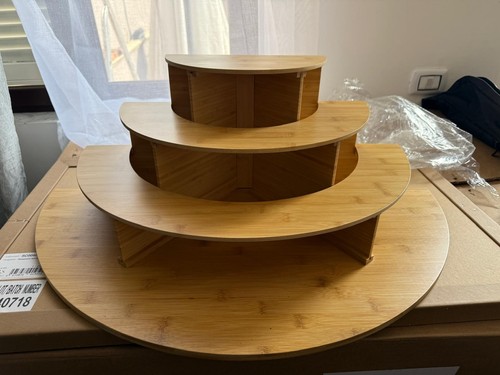 Espositore legno bambù - espositore,