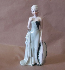 VECCHIA STATUA PORCELLANA DI CAPODIMONTE CERAMICA SIGNORINA BELLE EPOQUE