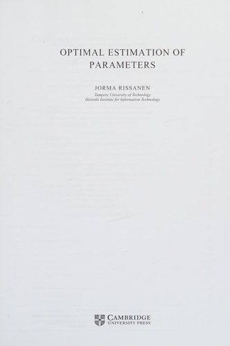 Optimal estimation - optimal, of