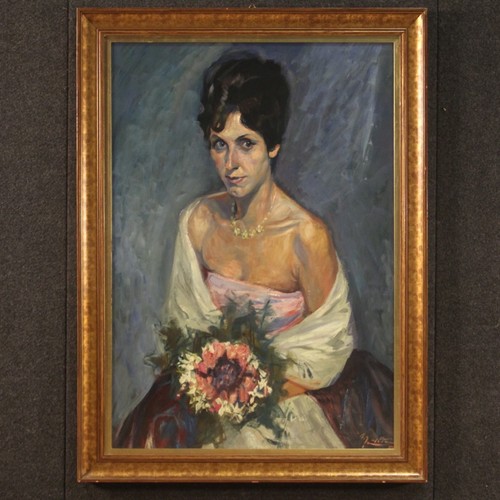 Dipinto ritratto dama quadro