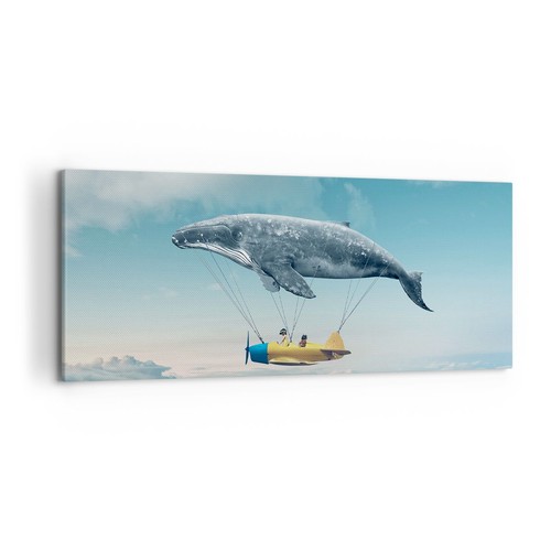 Quadro tela 120x50cm balena - su,