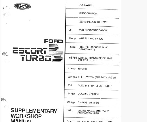 Ford escort turbo manuale - rs,