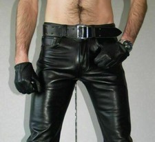Pantaloni In Pelle Biker