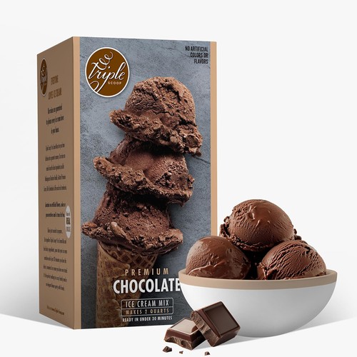 Triple scoop mix di gelati - -,