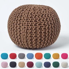 Pouf e poggiapiedi in maglia