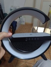 lampada radio Bluetooth con caricatore wireless x cellulari con batteria