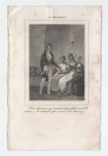 Antica stampa satira francese - antica,