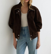 Bomber in pelle scamosciata