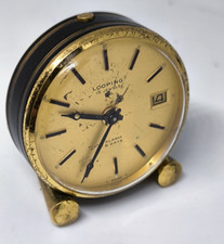 Sveglia Vintage 1970 Looping Svizzera 8 Giorni 15 Gioielli Tempo Data Sveglia Rara