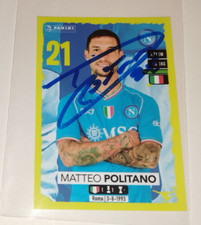 AUTOGRAFO MATTEO POLITANO FIGURINA PANINI MAGLIA NAPOLI SCUDETTO STICKER SIGNED