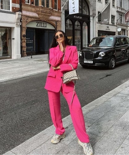 Blazer zara fucsia tasche - zara, con
