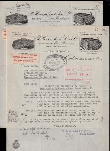1933 london two hovenden - london,, r.hovenden