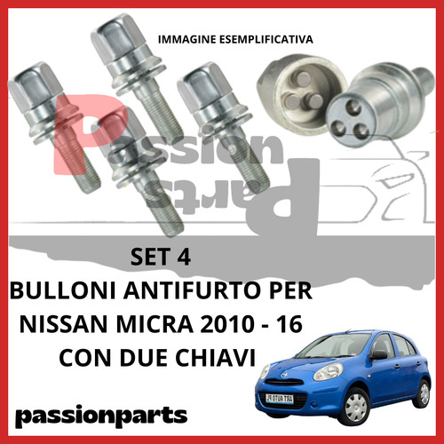 Kit bulloni antifurto - bulloni,