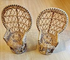 Pair of Small Wicker / Rattan