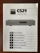 Nad C 521 Manuale Di Istruzioni - Owner’s Manual - CD Player
