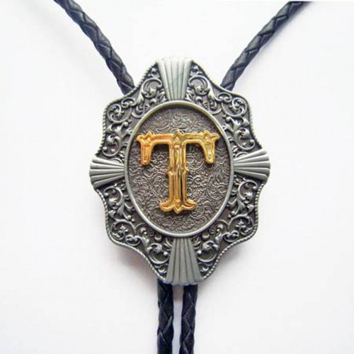 Western bolo tie con lettera - western,