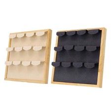 Porta espositore per orecchini in legno per ornamento da bancone per vetrine