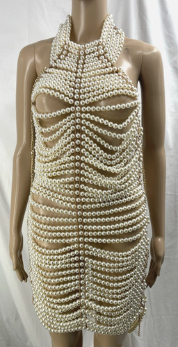 Beaded metal mesh - beaded,