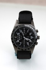 Orologio Bijoux Terner Uomo Acciaio Inox Impermeabile Nylon Nero Batteria Quarzo