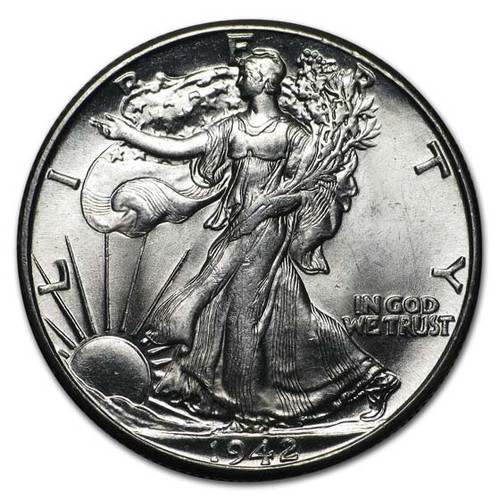 Mezzo dollaro 1942 walking - mezzo,