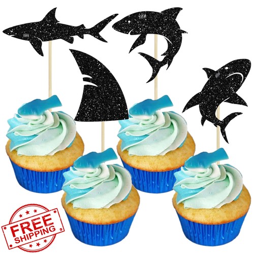 Topper per cupcake squalo - topper,
